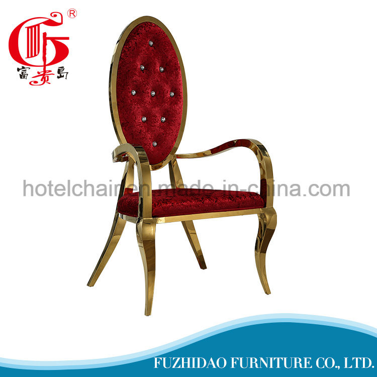 Durable Elegant Red Fabric Hotel Dining Chairs