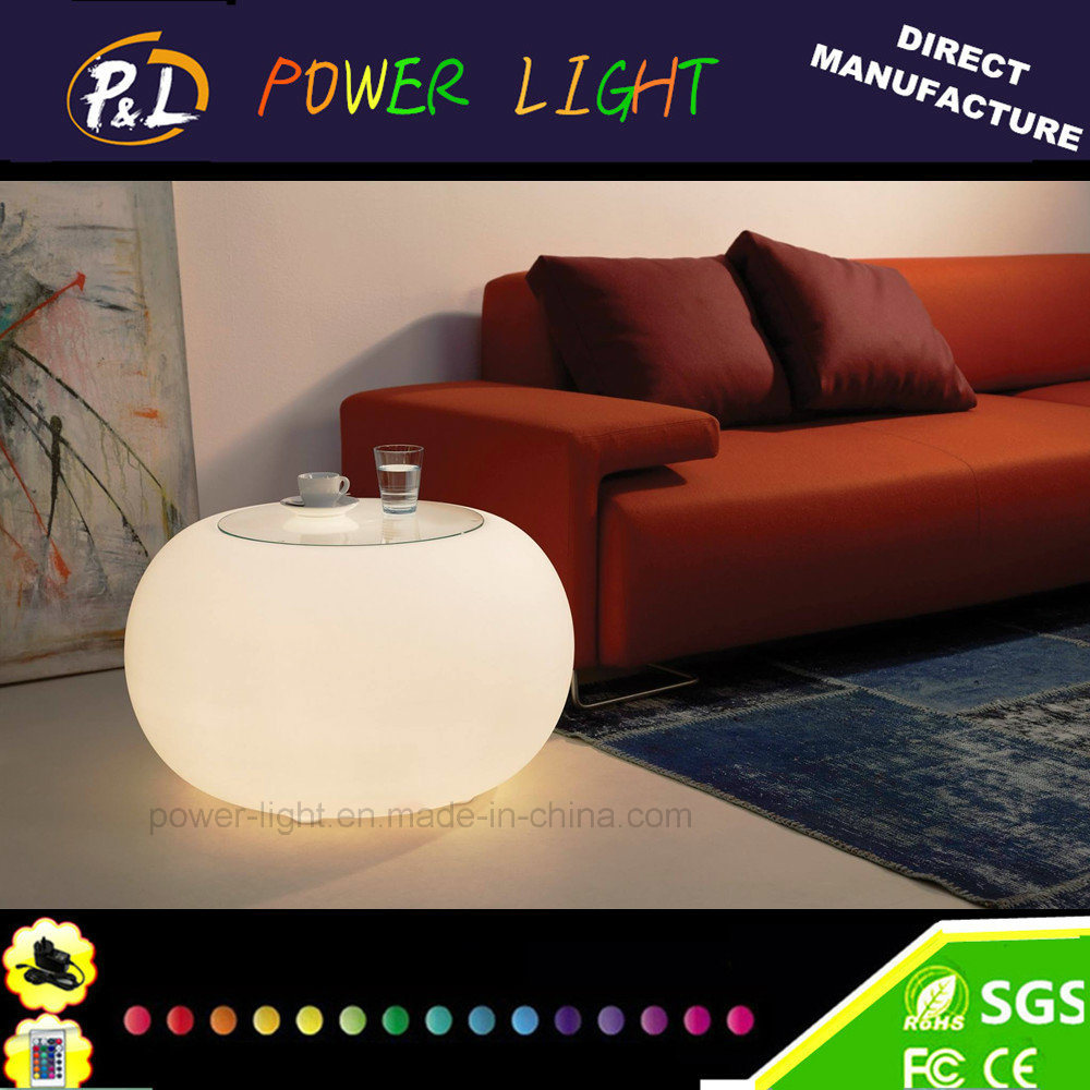 Lounge Furniture RGB LED Lighted Plastic Coffee Table