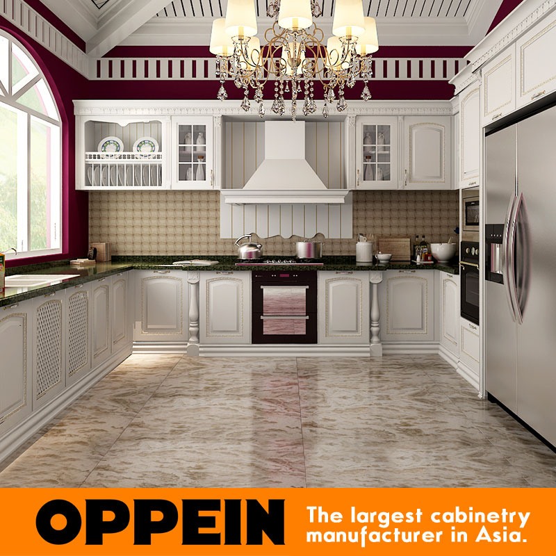 Guangzhou Manufacturer Classic White Solid Wood Wholesale Kitchen