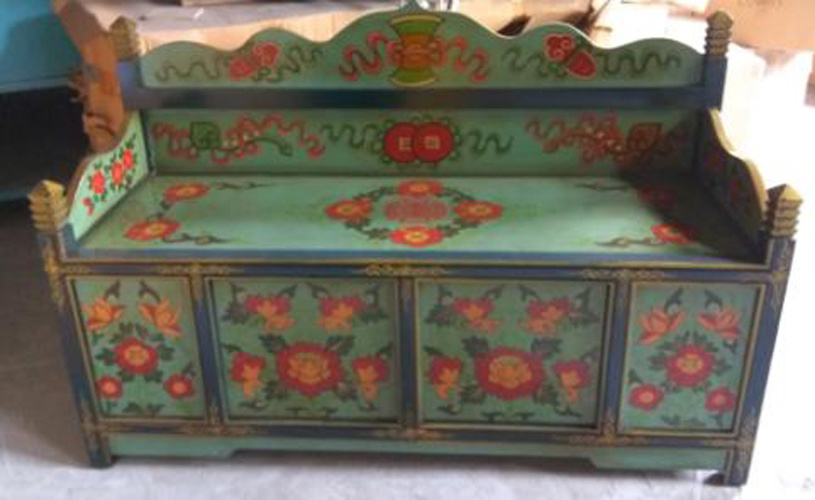 Chinese Antique Reproduction Wood Sofa