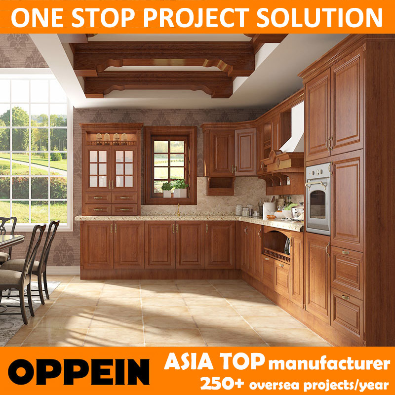 Oppein Transitional PP Eco-Wood Kitchen Cabinet (OP15-PP02)