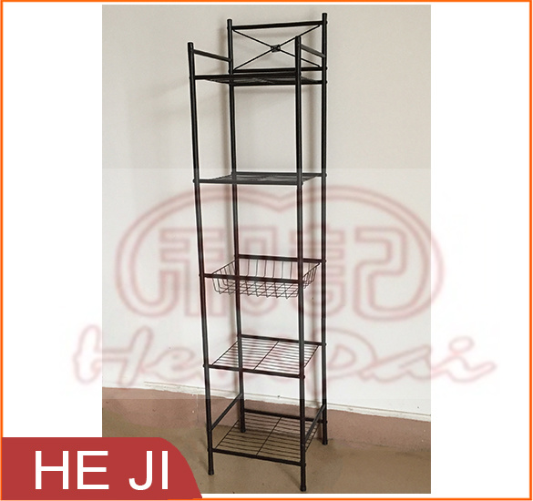 Powder Coated Wire Shelf with Five Tiers