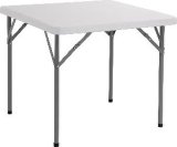 Cheap White Plastic Folding Table (blow mould, HDPE, outdoor, banquet, camping)
