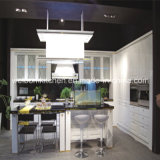 Project Modern White High Gloss PVC Membrane Kitchen Cabinet
