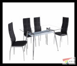 Glass Dining Table and Chairs for Homr Furniture (DT055)