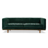 European Style Luxury Living Room Furniture 3 Seater Velvet Sofa