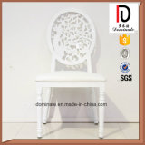 White Color Round Back Leather Seating Banquet Chair