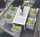 PE Rattan / Wicker Outdoor Garden Dining / Restaurant Table and Chairs Set (Z551)