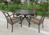 Patio Furniture Conversation Set Round Dining Table with Arm Chair