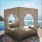 Fashionable Sunshine Lounge Beach Circular Garden Furniture Rattan Sunbed T704