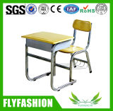 Wooden Single School Student Desk and Chair School Furniture