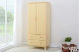Two Doors Simple Style Wardrobe Made by Solid Wood (M-X1106)