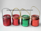 Portable Colorful Electroplate Glass Candle Holders for Home Decoration