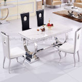 Metal Marble Dining Table with Marble Living Room Furniture