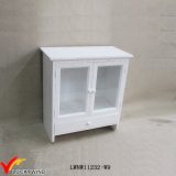 Glass Doors Vintage French Handmade Small Wall Cabinet