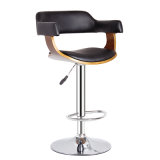 Modern Restaurant Dining Furniture Swivel Wooden Bar Chair (FS-WB1080)