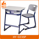 Oval Steel Tube School Furniture Student Desks and Chairs /High Quality Plastic Single Desk and Chair