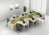 Modern Office Furniture 6 Persons Modular Office Desk with Fixed File Cabinet