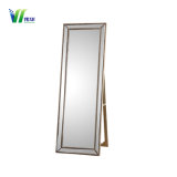 Wooden Frame Stand Floor Mirror for Dressing