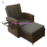 Hz-Bt137 Outdoor Backyard Wicker Rattan Patio Furniture Sofa Sectional Couch Set - Sea Blue