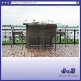 Outdoor Patio Polywood Furniture All-Weather Wicker Barstool, Garden Rattan Furniture (J374-Bar)