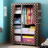 Modern Simple Wardrobe Household Fabric Folding Cloth Ward Storage Assembly King Size Reinforcement Combination Simple Wardrobe (FW-60D)