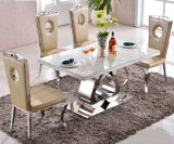 New Design Stainless Steel Retangular Dining Table for 4 Chairs Set Furniture