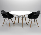 Chair Natural Wood Legs Style Molded Plastic Seat