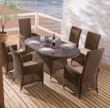 Patio Furniture Outdoor Home Hotel Office Restaurant Destileen Dining Rattan Chair and Table (J3066R)