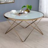 Factory Hot Selling Metal Cafe Tea Table Glass Coffee Tables