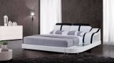 King Size Bedding Modern Leather Bed with LED Light