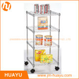 Square Shape Chrome Plated Mobile Wire Display Rack