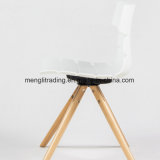 Gray Plastic Seat for Living Room Restaurant Designer Chair