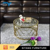 Luxury Design Rose Golden Glass Coffee Table