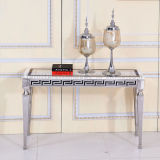 Latest Italian Design Glass Console Table with Metal Frame