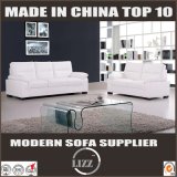 Modern White Italian Leather Sectional Sofa in Foshan