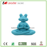 Polyreisn Decorative Yoga Frog Statue with Blue Color for Home Decoration and Garden Ornaments