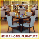 Modern Restaurant Dining Room Furniture Fabric Chairs and Square Table
