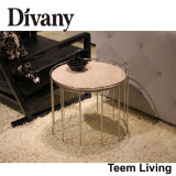Divany Modern Stainless Steel Marble Top Coffee Table