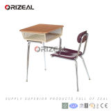 Commercial Furniture Metal Wood Plastic MDF Combo School Desk and Chair