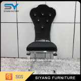 Stainless Steel Furniture Black Leather Restaurant Chair