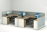 Modern Aluminum U-Shape Cubicle Desk with Wooden Low Partition (SZ-WS922)