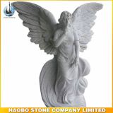 Decorative Life Size White Marble Garden Angel Statue