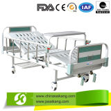 Two Functions Cheap Manual Hospital Bed with Casters