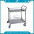 Easy Moving Hospital Stainless Steel Trolley with 2 Layers
