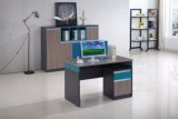 High-End Comfortable Melamine Knocked-Down Office Table with Drawer