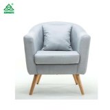 Windaze Living Room Chair, MID Century Modern Retro Leisure Fabric Accent Dining Chair with Buttons and Solid Bentwood Legs,