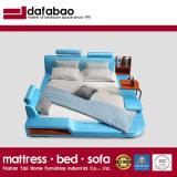 Modern Style Blue Color Leather Bed Furniture Fb8040b