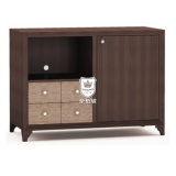 Hotel Bedroom Wooden TV Cabinet Designs with Mini Bar