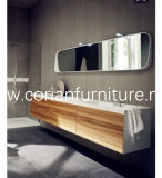Wall Hung Acrylic Solid Surface Bathroom Vanity with Mirror